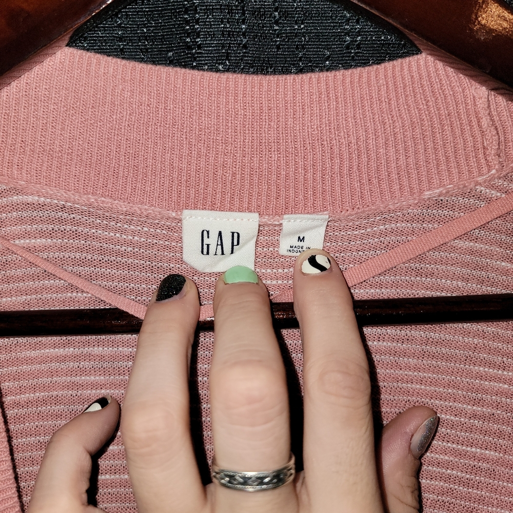 Peach Ribbed Cardigan - Picture 3 of 5